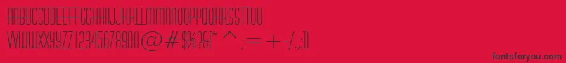 HuxleyVerticalBt Font – Black Fonts on Red Background