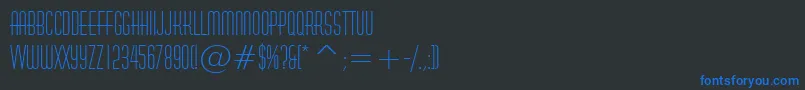 HuxleyVerticalBt Font – Blue Fonts on Black Background