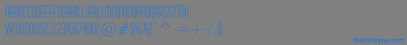 HuxleyVerticalBt Font – Blue Fonts on Gray Background
