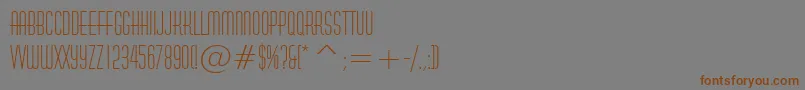 HuxleyVerticalBt Font – Brown Fonts on Gray Background