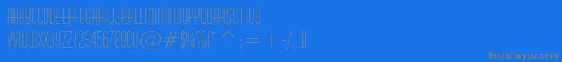 HuxleyVerticalBt Font – Gray Fonts on Blue Background