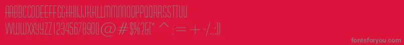 HuxleyVerticalBt Font – Gray Fonts on Red Background