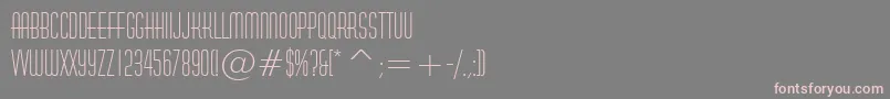 fuente HuxleyVerticalBt – Fuentes Rosadas Sobre Fondo Gris