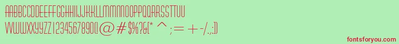 HuxleyVerticalBt Font – Red Fonts on Green Background