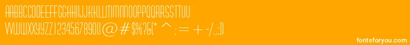 HuxleyVerticalBt Font – White Fonts on Orange Background