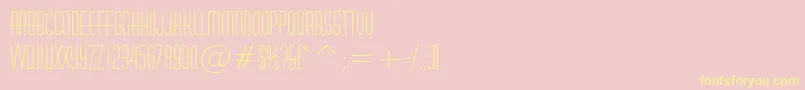 HuxleyVerticalBt Font – Yellow Fonts on Pink Background
