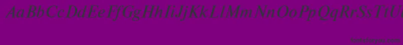 NewtoncttItalic Font – Black Fonts on Purple Background