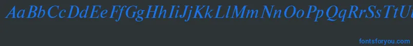 Шрифт NewtoncttItalic – синие шрифты на чёрном фоне