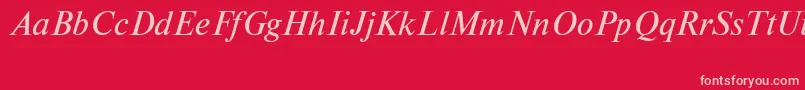 Шрифт NewtoncttItalic – розовые шрифты на красном фоне