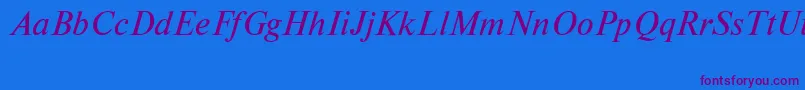NewtoncttItalic Font – Purple Fonts on Blue Background