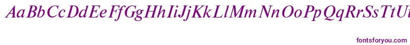 フォントNewtoncttItalic – 白い背景に紫のフォント