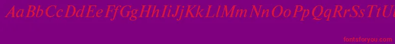 NewtoncttItalic Font – Red Fonts on Purple Background