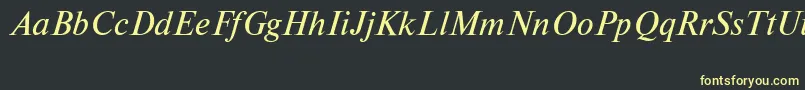 NewtoncttItalic Font – Yellow Fonts on Black Background