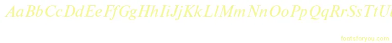 NewtoncttItalic Font – Yellow Fonts on White Background