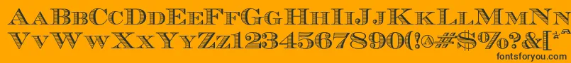 Ecuyerr0902 Font – Black Fonts on Orange Background