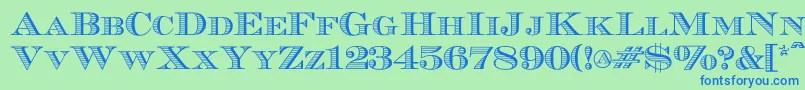 Ecuyerr0902 Font – Blue Fonts on Green Background