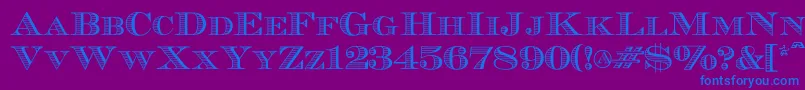 Ecuyerr0902 Font – Blue Fonts on Purple Background