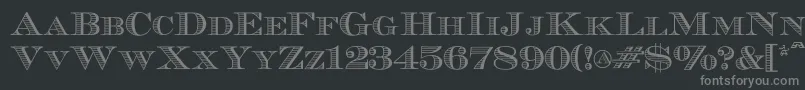 フォントEcuyerr0902 – 黒い背景に灰色の文字