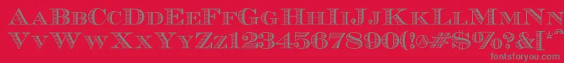 Ecuyerr0902 Font – Gray Fonts on Red Background