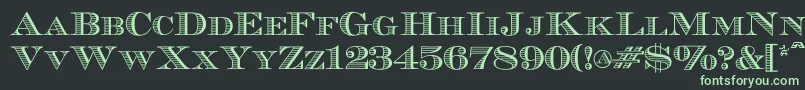 フォントEcuyerr0902 – 黒い背景に緑の文字