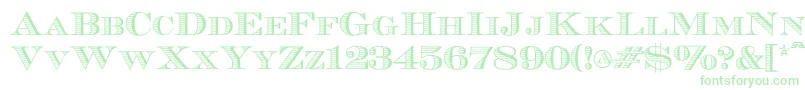 Ecuyerr0902 Font – Green Fonts on White Background