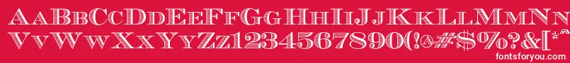 Ecuyerr0902 Font – White Fonts on Red Background