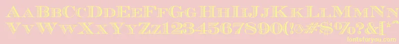 Ecuyerr0902 Font – Yellow Fonts on Pink Background
