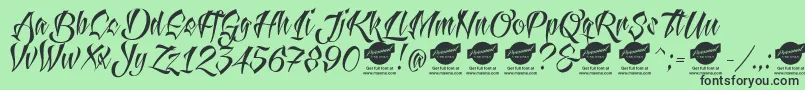 AntlersDemo Font – Black Fonts on Green Background