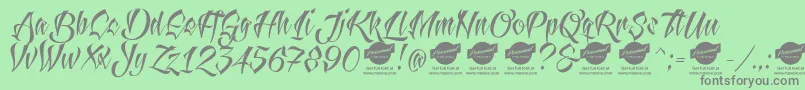 AntlersDemo Font – Gray Fonts on Green Background