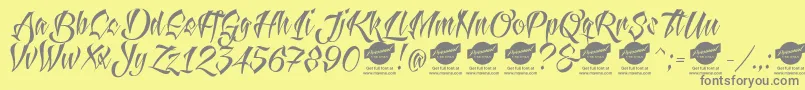 AntlersDemo Font – Gray Fonts on Yellow Background