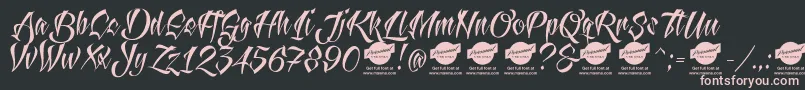 AntlersDemo Font – Pink Fonts on Black Background