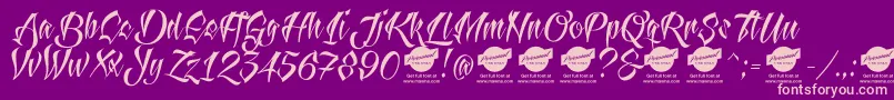 AntlersDemo Font – Pink Fonts on Purple Background