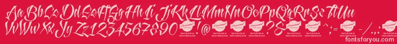 AntlersDemo Font – Pink Fonts on Red Background