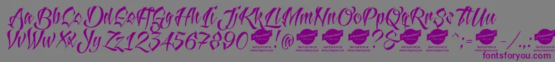 AntlersDemo Font – Purple Fonts on Gray Background