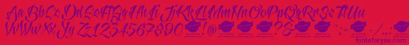 More about AntlersDemo Font AntlersDemo Font – Purple Fonts on Red Background