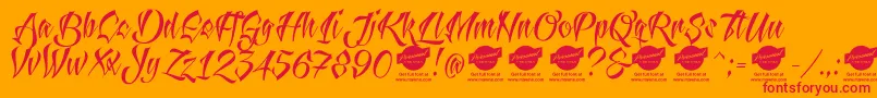 More about AntlersDemo Font AntlersDemo Font – Red Fonts on Orange Background