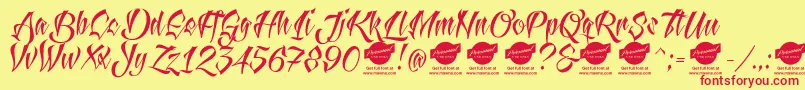 More about AntlersDemo Font AntlersDemo Font – Red Fonts on Yellow Background