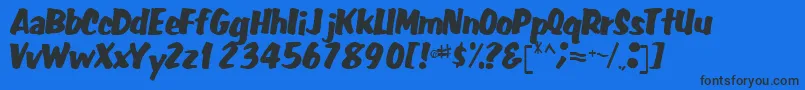 Fatbackplus14RegularTtcon Font – Black Fonts on Blue Background