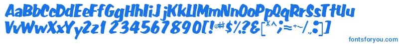 Fatbackplus14RegularTtcon Font – Blue Fonts on White Background