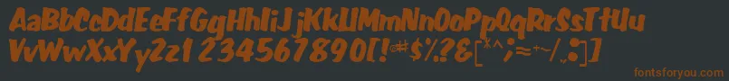 Fatbackplus14RegularTtcon Font – Brown Fonts on Black Background