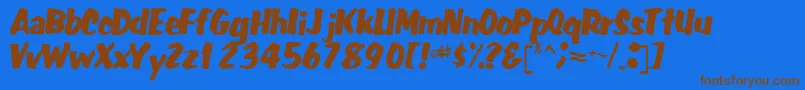 Fatbackplus14RegularTtcon Font – Brown Fonts on Blue Background