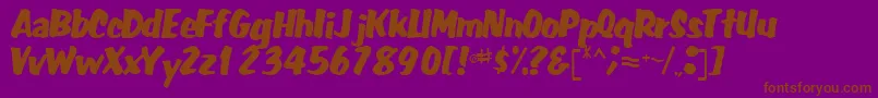 Fatbackplus14RegularTtcon Font – Brown Fonts on Purple Background