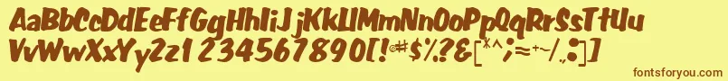Fatbackplus14RegularTtcon Font – Brown Fonts on Yellow Background