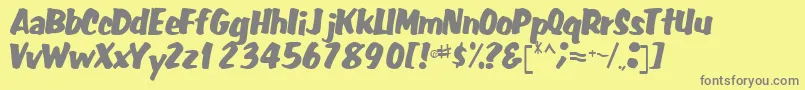 Шрифт Fatbackplus14RegularTtcon – серые шрифты на жёлтом фоне