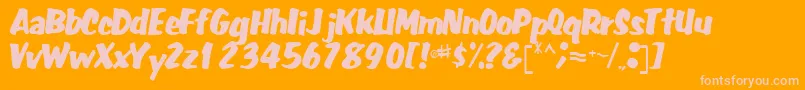Fatbackplus14RegularTtcon Font – Pink Fonts on Orange Background