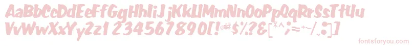Шрифт Fatbackplus14RegularTtcon – розовые шрифты на белом фоне