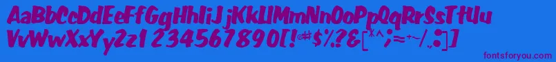 Fatbackplus14RegularTtcon Font – Purple Fonts on Blue Background