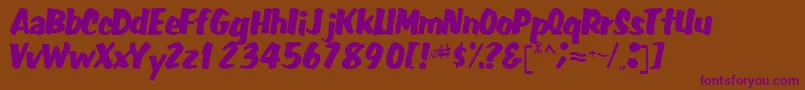 Fatbackplus14RegularTtcon Font – Purple Fonts on Brown Background