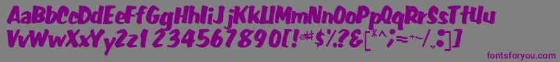 Fatbackplus14RegularTtcon Font – Purple Fonts on Gray Background