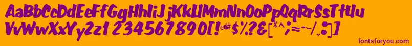 Fatbackplus14RegularTtcon Font – Purple Fonts on Orange Background